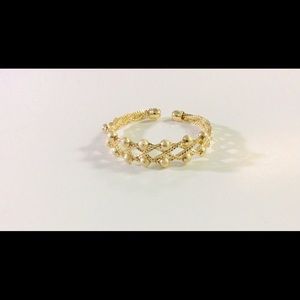 ITALIAN  14 K GOLD  PLATED  COIN CHARM BRACELET  3 COLORS